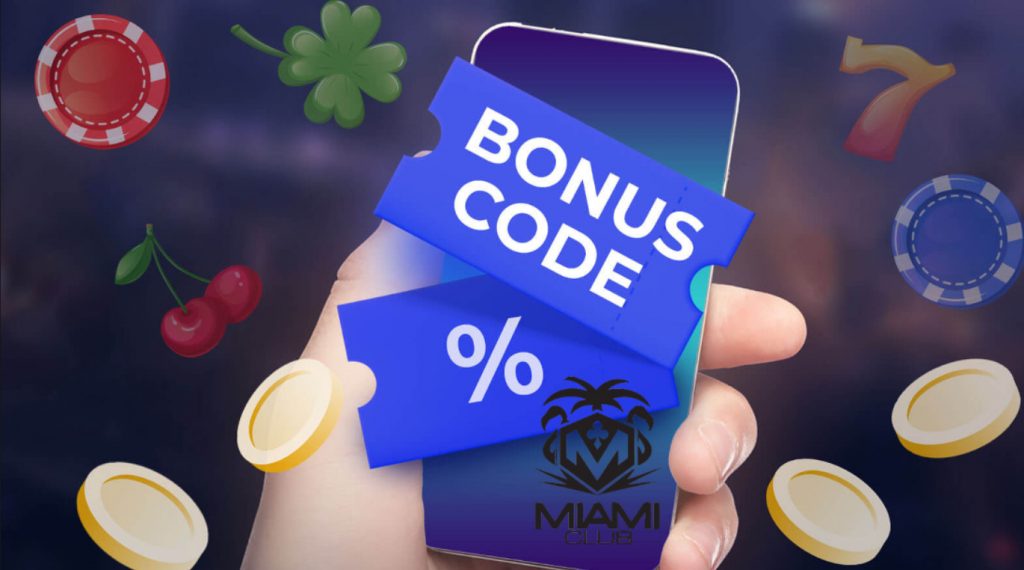 Enter bonus codes at Miami Club Casino 1